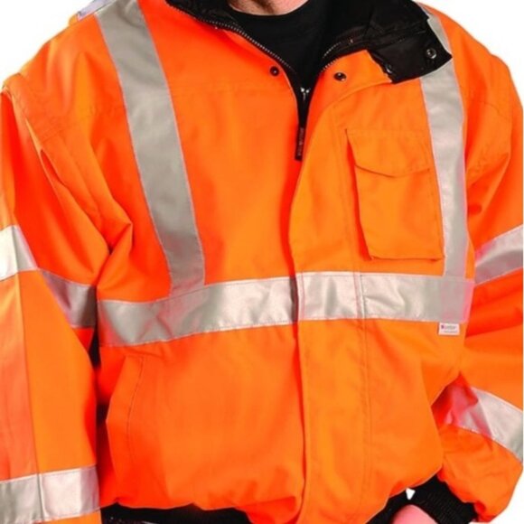 OccuNomix Premium 4-in-1 Bomber Jacket Size S Class 3 Orange Waterproof Reflecti - Picture 9 of 9